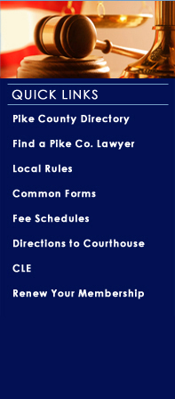 Quick Links to Pike County Bar Association Pike County PA